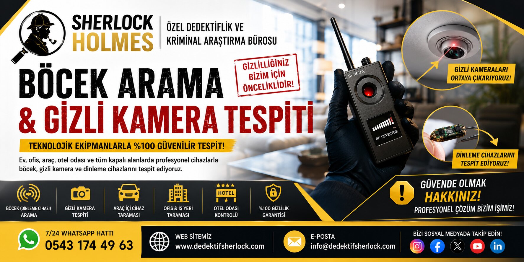 Böcek Arama ve Gizli Kamera Tespiti