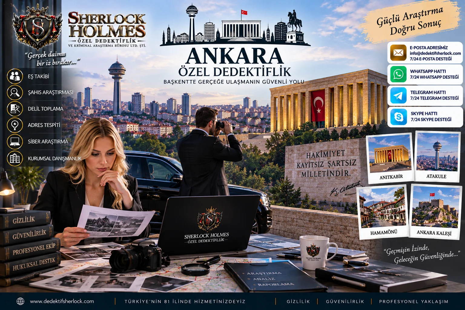 Ankara'da Özel Dedektiflik Hizmetleri